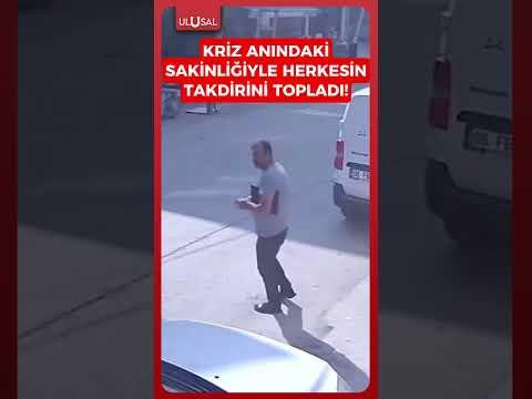 Ankara'da el freni inik bırakılan kamyonetin yokuş aşağı kaydığını gören fırıncının refleksi #shorts