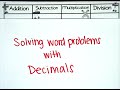 Mastering Word Problems Involving Decimals