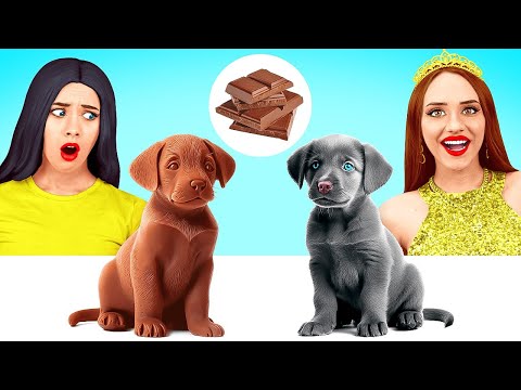 Chocolate Challenge | Real Food vs Chocolate Food by RATATA COOL