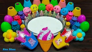 Mixing clay and makeup into homemade slime ! Satisfying slime video ! Alex slime !!!