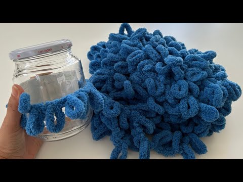 No Needles! No Crochet Hook! Look What I Made With a Glass Jar!