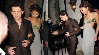 Zendaya & Tom Holland Spotted Arm-In-Arm After Premiere
