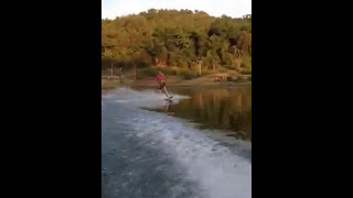 Kevin wake boarding