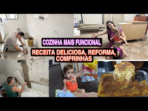 VOU MUDAR A COZINHA | CHEGOU O ARMÁRIO | REFORMA DO LAVABO TORTA DE FRANGO CREMOSA | COMPRINHAS