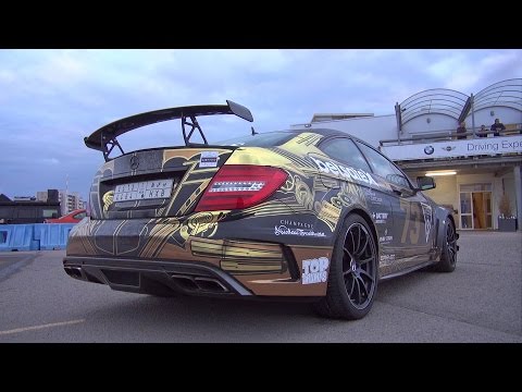 Mercedes C63 Amg Black Series W Ipe Exhaust Sound Start Up Loud Revs More Gumball 3000