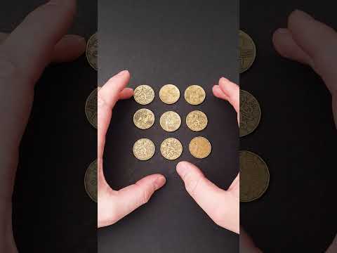 Move 2 coins to make 3 rows of 4 coins #puzzle #brainteaser