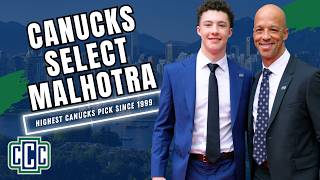 CANUCKS SELECT CALEB MALHOTRA WITH THE 3RD OVERALL PICK