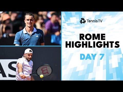 Tsitsipas Faces De Minaur; Zverev, Fritz, Medvedev Feature | Rome 2024 Highlights Day 7