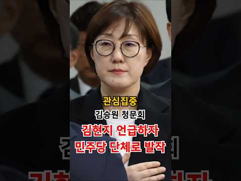김승원 청문회 <strong>김현지</strong> 언급하자 개발작