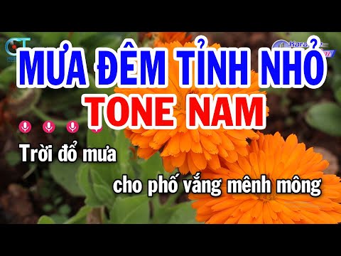 Karaoke Mưa Đêm Tỉnh Nhỏ Tone Nam ( C#m ) Nhạc Sống Beat Chuẩn Hát Nhiều | Karaoke Đồng Sen