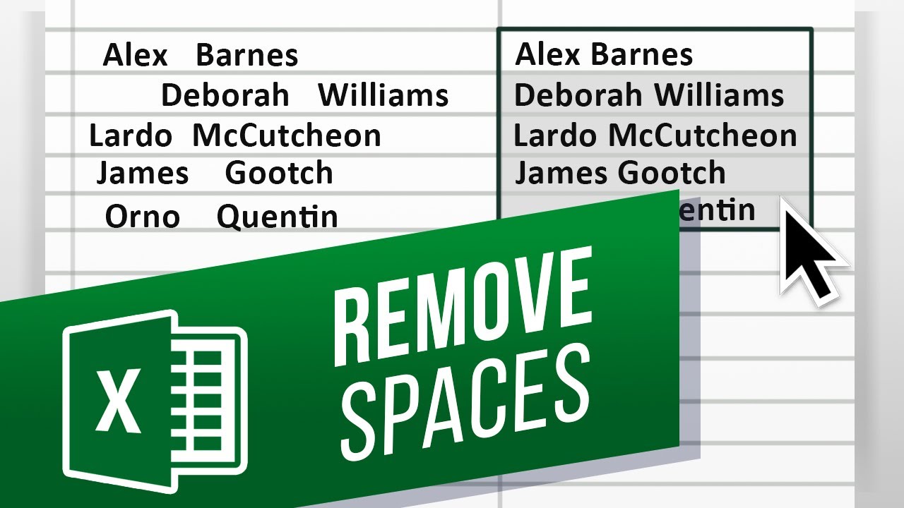 How to Remove Spaces in Cells in Excel How to use the TRIM Function