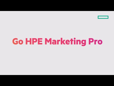 HPE Marketing Pro Overview video