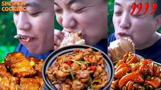 Village Funny Mukbang ｜Grilled Stone Food ｜Wild Cooking ｜Cooking And Eating Special Food Collection