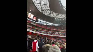 Arsenal Supporters Sing “You’re going down” to Burnley Away Supporters