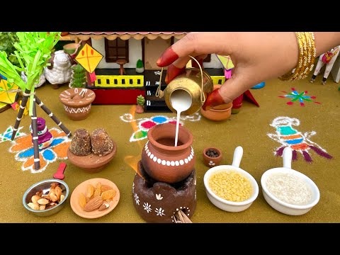 Sweet Pongal Recipe l Miniature Sweet Pongal l Makar Sankranti l Miniature Pongal Special l Muggulu