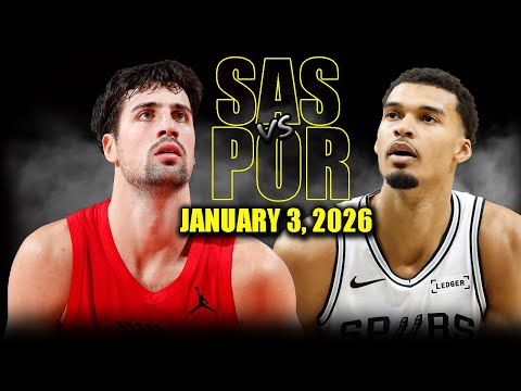 San Antonio Spurs vs Portland Trail Blazers Full Game Highlights – January 3, 2026 | NBA Season