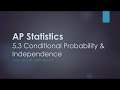 Exploring Conditional Probability and Independence in AP Statistics