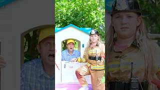 Trapped in a Playhouse! Firefighters to the Rescue