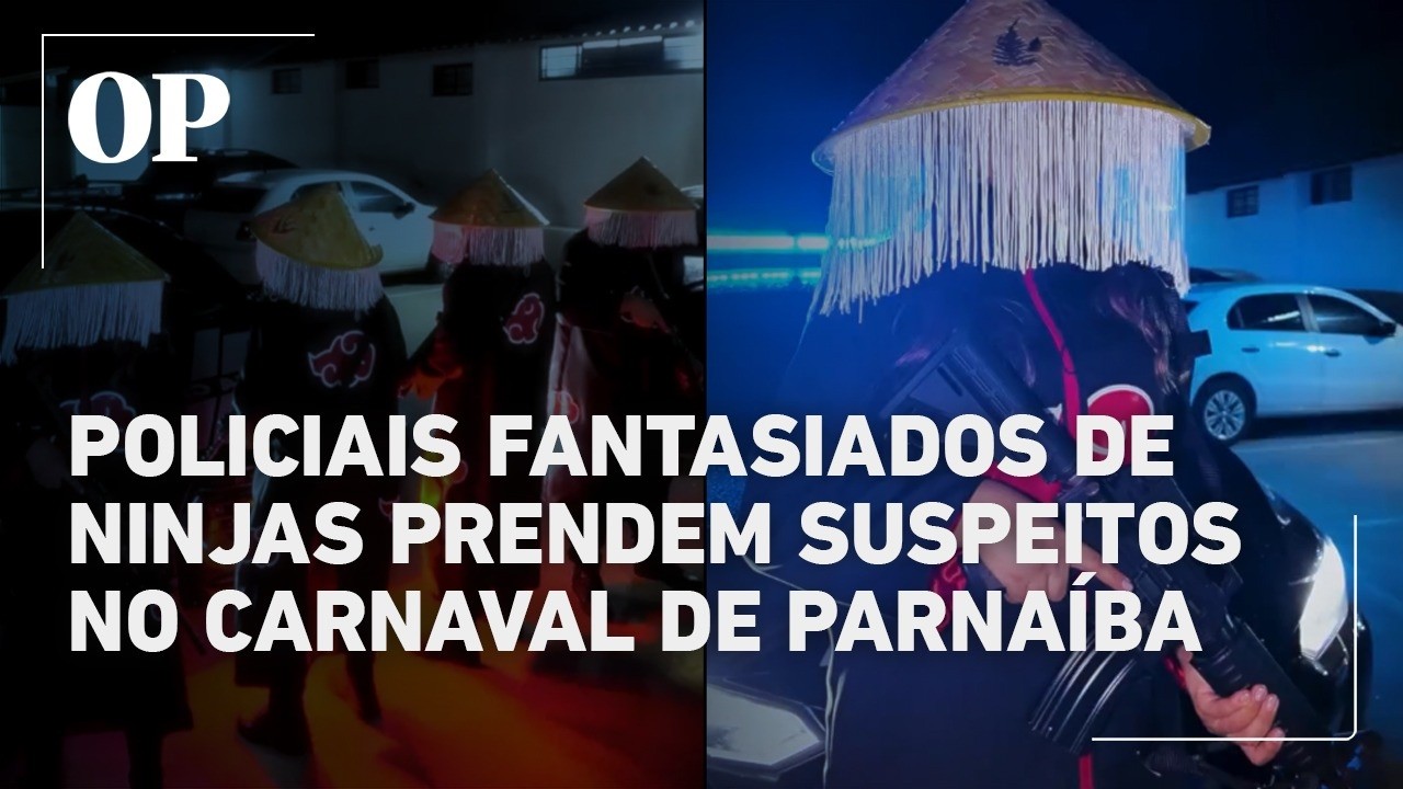 Policiais fantasiados de ninjas prendem suspeitos no carnaval de PArnaíba (PI)