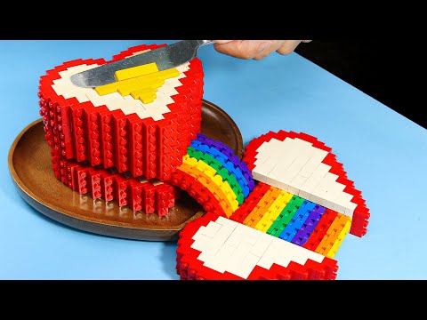 How to make Every COLOUR Food Challenge! LEGO Rainbow Recipe ASMR