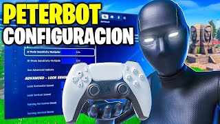 LA CONFIGURACION y SENSIBILIDAD de PETERBOT en FORTNITE TEMPORADA 4 CAPITULO 5