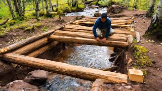 Man Builds DIY Log Cabin By The River In The Forest | Start To Finish By @Theonewhobuilds-kz7tr