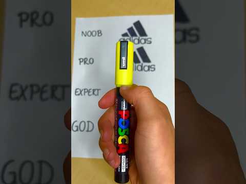 Drawing the ADIDAS Logo | Noob Pro Expert GOD