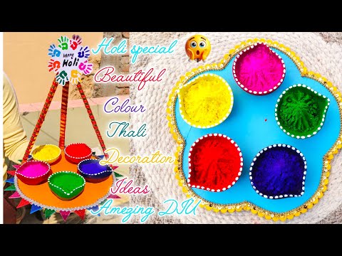 Holi special | DIY 2 beutiful thali decoration ideas | Holi thali decoration ideas #holispecial #diy