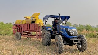 Sonalika 4wd Tractor And Vardhman Thresher 4 Fan 775 RPM in a Short Time Tha Rice Cutting ||