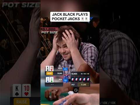 Jack Black Plays POCKET JACKS at WPT Celebrity Hollywood Home Game 🃏🃏 #WPT #poker #shorts