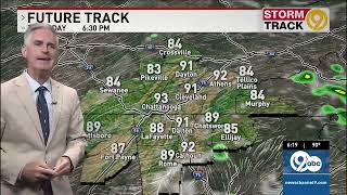 Hot & humid Thursday with afternoon storms again possible Friday (6/10/26)