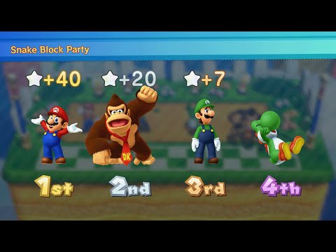 Mario Party 10 - Mario vs Luigi vs Yoshi vs Donkey Kong - Whimsical Waters