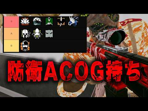 防衛ACOG持ちティア表 [R6S] シージX
