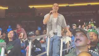 Jourdan Blue Performaing at the Pelicans Vs Celtics Game 1/31/25