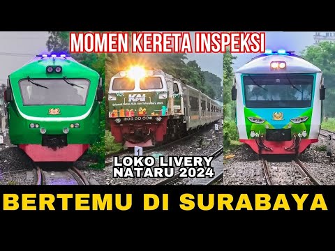 DUA KERETA INSPEKSI KETEMU DI SURABAYA