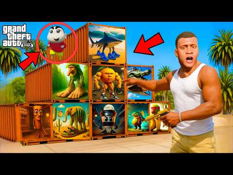 GTA5 Franklin Shinchan SOLVES Every Mystery Brainrot Container in Minutes
