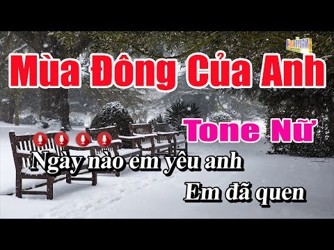 Mùa Đông Của Anh Karaoke Tone Nữ Nhạc Sống | Nguyễn Linh