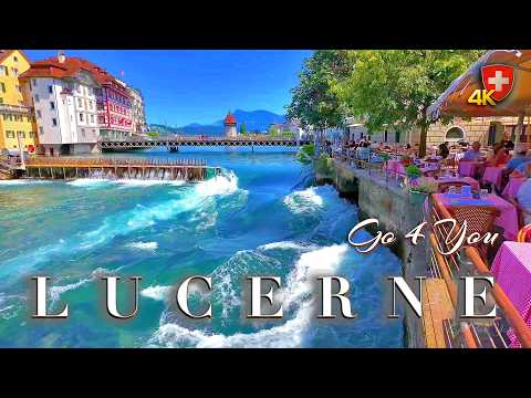 SWITZERLAND LUCERNE 🇨🇭 World's prettiest city 4K Walking Tour through the Picturesque Streets