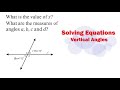 Solving Angle Relationships and Equations