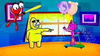 Witness a Miraculous Transformation When Baby Blue and Pink Meet Their Rainbow Friends! (1)
