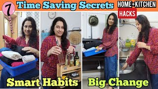 7 Home And Kitchen Care Hacks To Save Time| Smart Habits For STRESSFREE Routine+Clean Organized Home