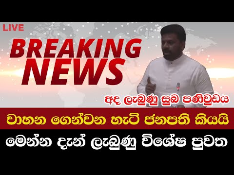 ජනපතිගෙන් දැන් ලැබුණු සුබ පණිවුඩය..වාහන ගෙන්වන හැටි ජනපති කියයි | Breaking News