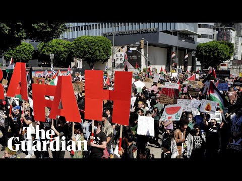 Oscars ceremony delayed as attendees blocked by protesters against Israel-Gaza war