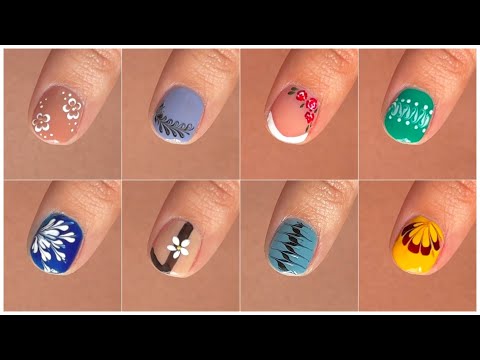 Top 8 Easy nail art designs for short nails || Nail art for beginners 2025