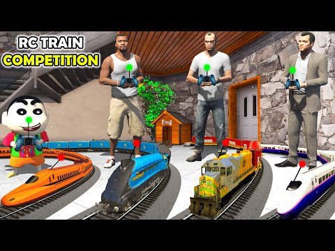 GTA 5 : Franklin and Shinchan Participate in RC Train Competition in GTA 5 ! (GTA 5 mods)