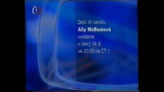 7.8.2001 - ČT1 - reklamy