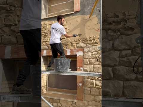 ARTIFICIAL STONE PROCESS WITH CONCRETE#piedraartificial #art #construction#decoracao #beforeandafter