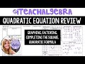 Solving Quadratic Equations: All Methods Explored
