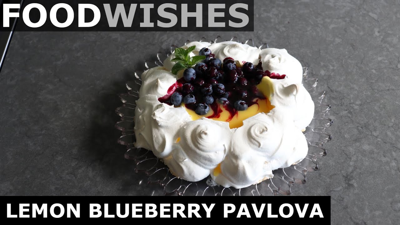 Lemon Blueberry Pavlova - Easy Lemon Meringue