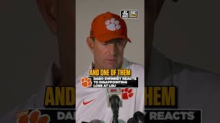 HC Dabo Swinney reacts after Clemson’s disappointing loss to Lane Kiffin and LSU #cfb #football